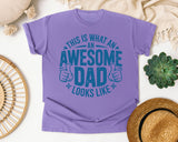 This Is What An Awesome Dad Looks Like Blue graphic tee in Violet