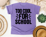 Too Cool For School graphic tee in Violet