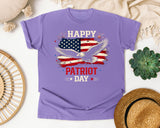 Happy Patriot Day graphic tee in Violet