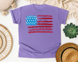 Star Spangled Banner Flag graphic tee in Violet