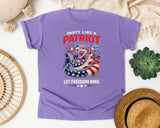 Party Like A Patriot Let Freedom Ring graphic tee in Violet