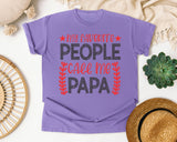 My Favorite People Call Me Papa Grey graphic tee in Violet