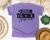 Teacher Squad graphic tee in Violet