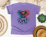 Super Dad Navy graphic tee in Violet