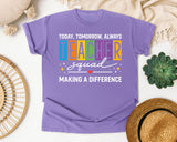 Today Tomorrow Always Teacher Squad graphic tee in Violet