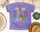 Straight Outta 4th Grade Pencil graphic tee in Violet