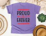Proud Father Black 2 graphic tee in Violet