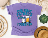 Our First Father's Day Together Grey graphic tee in Violet