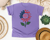 Happy Memorial Day Grey graphic tee in Violet