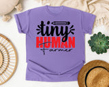 Tiny Human Farmer graphic tee in Violet