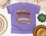 Teaching Tiny Humans Making Big Impact graphic tee in Violet