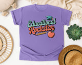 Educational Rockstar Grey graphic tee in Violet
