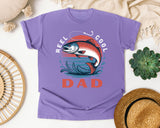 Reel Cool Dad Grey 2 graphic tee in Violet