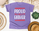 Proud Father White 3 graphic tee in Violet