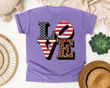 Love graphic tee in Violet