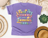 Back To School And Looking Cool graphic tee in Violet