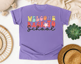 Welcome Back To School Retro graphic tee in Violet