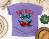 America Red 2 graphic tee in Violet
