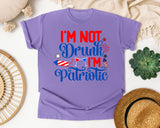 I'm Not Drunk I'm Patriotic Blue graphic tee in Violet