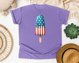 American Flag Popsicle graphic tee in Violet