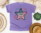 Memorial Day graphic tee in Violet