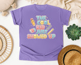 The Cool Kid Just Showed Up graphic tee in Violet