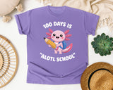 100 Days Is Alotl School graphic tee in Violet
