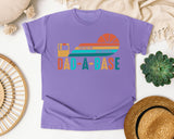 I Keep All My Dad Jokes In A Dad-A-Base graphic tee in Violet