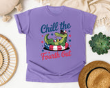 Chill The Fourth Out Grey 2 graphic tee in Violet