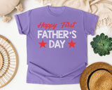 Happy First Father's Day Red graphic tee in Violet