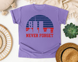 Never Forget Navy 2 graphic tee in Violet