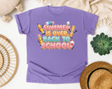 Summer Is Over Back To School Pencils graphic tee in Violet