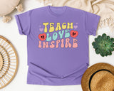 Teach Love Inspire Strawberry graphic tee in Violet