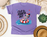 Chill The Fourth Out Grey 3 graphic tee in Violet