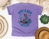 Just A Dad Who Always Came Back With The Milk Grey 2 graphic tee in Violet