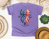 Honor The Brave 250 Years Of Freedom graphic tee in Violet