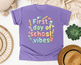First Day Of School Vibes graphic tee in Violet