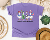 Patriotic Goose On The Loose graphic tee in Violet