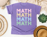 Math Math Math Stacked graphic tee in Violet