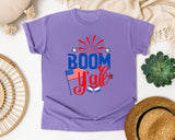 Boom Y'all Blue graphic tee in Violet