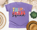 Third Grade Squad graphic tee in Violet