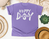 Happy First Father's Day Classic graphic tee in Violet