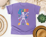 4th July Grey graphic tee in Violet