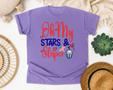 Oh My Stars And Stripes graphic tee in Violet