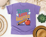 Teach Love Inspire Orange graphic tee in Violet