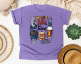 BBQ Beer And Being A Dad My Three Talents Grey graphic tee in Violet