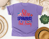 Star Spangled And Sassy graphic tee in Violet
