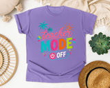 Teacher Mode Off graphic tee in Violet
