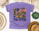 I Love My Daddy graphic tee in Violet