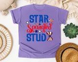 Star Spangled Stud graphic tee in Violet
